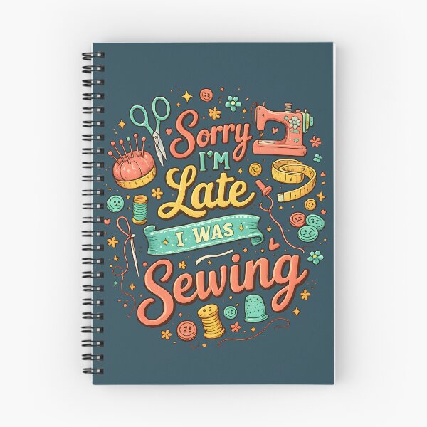 Item preview, Sorry I’m Late I Was Sewing – Cute Vintage Sewing Lover Design designed and sold by blankTeeShirt.
