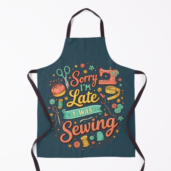 Item preview, Sorry I’m Late I Was Sewing – Cute Vintage Sewing Lover Design designed and sold by blankTeeShirt.