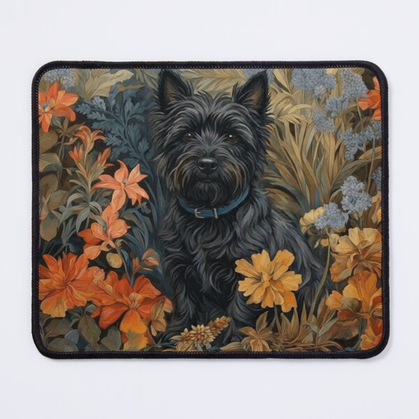 Item preview, Vintage Black Cairn Floral Garden Art designed and sold by AntiqueImages.