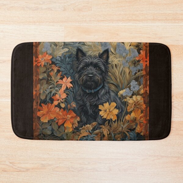 Item preview, Vintage Black Cairn Floral Garden Art designed and sold by AntiqueImages.