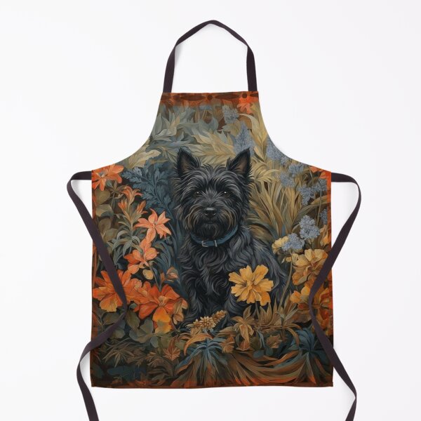 Item preview, Vintage Black Cairn Floral Garden Art designed and sold by AntiqueImages.