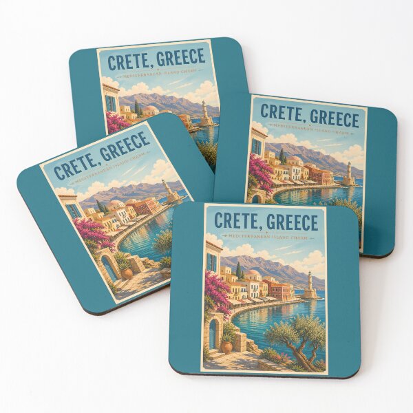 Item preview, Crete Greece Illustration Travel Art Vintage designed and sold by KrisSidDesigns.