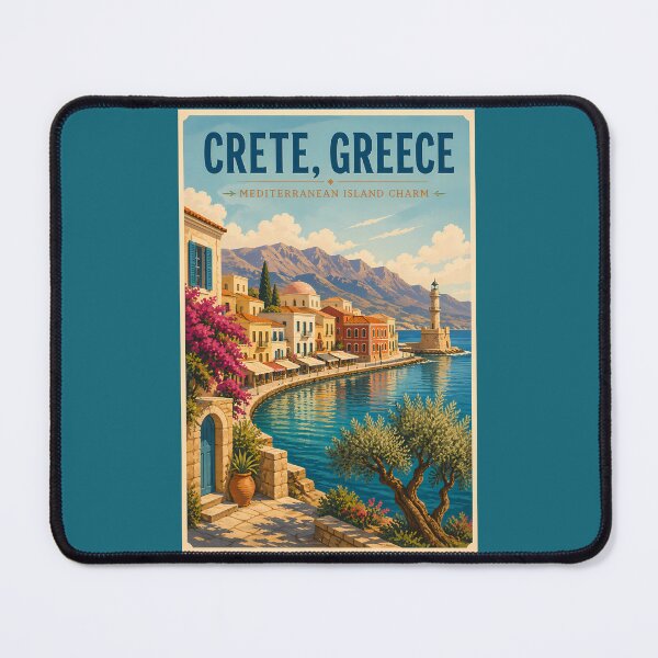 Item preview, Crete Greece Illustration Travel Art Vintage designed and sold by KrisSidDesigns.