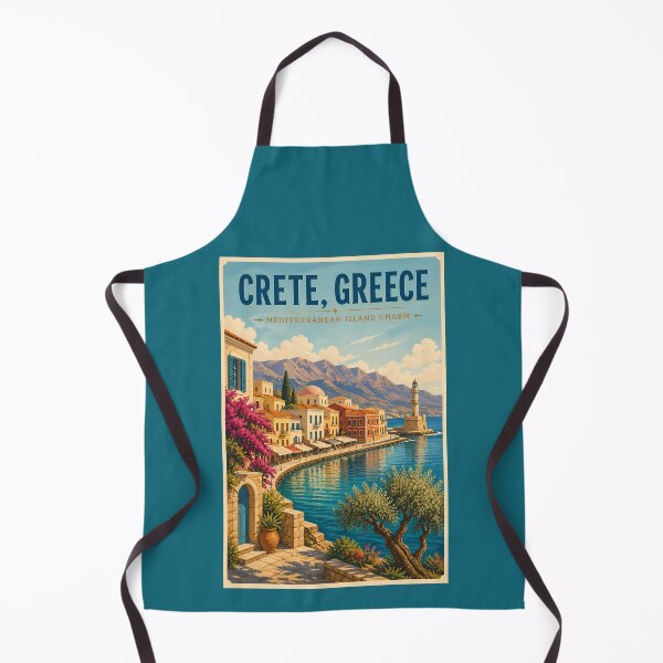 Item preview, Crete Greece Illustration Travel Art Vintage designed and sold by KrisSidDesigns.