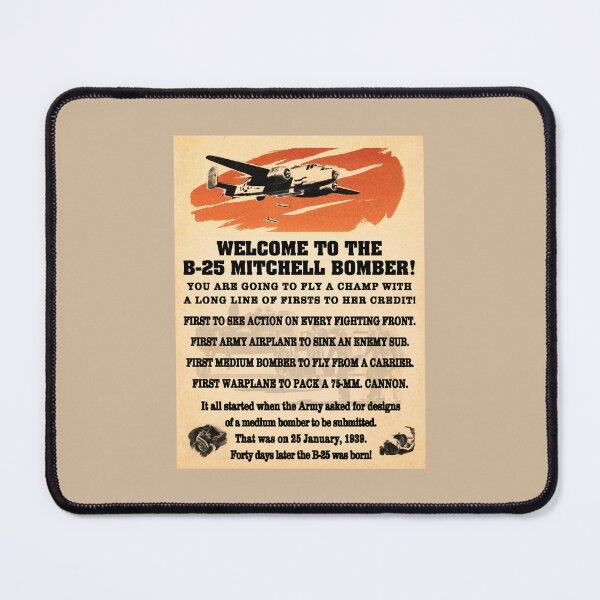 Item preview, B-25 Mitchell WW2 Medium Bomber Facts Welcome Information designed and sold by MilitaryMart.