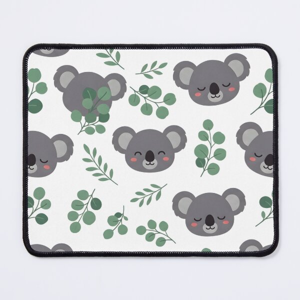 Item preview, Cute Sleeping and Happy Koala and Eucalyptus Pattern designed and sold by TheCuriousPawn.