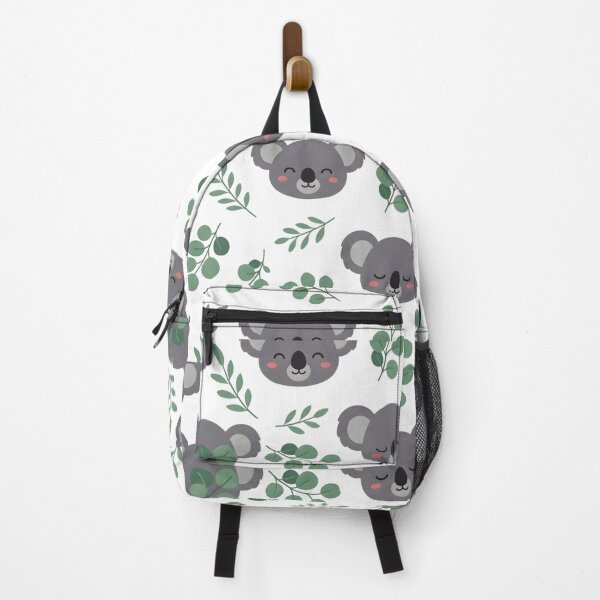 Item preview, Cute Sleeping and Happy Koala and Eucalyptus Pattern designed and sold by TheCuriousPawn.