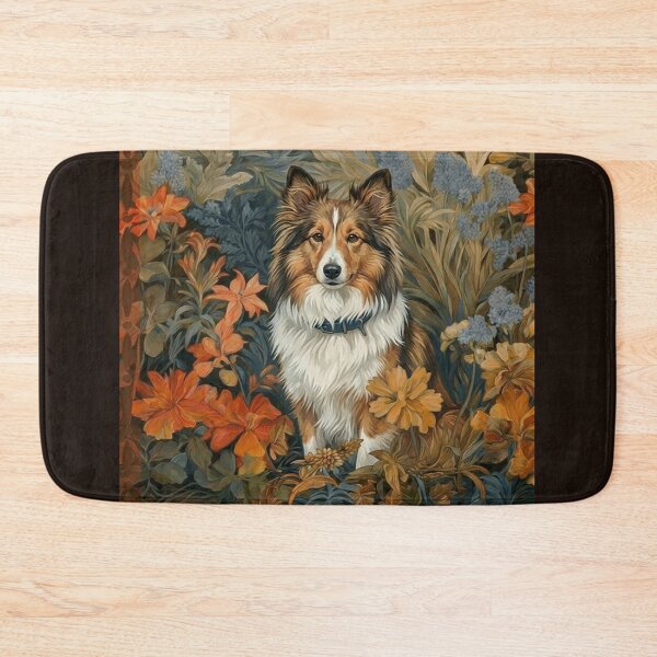 Item preview, Shetland Sheepdog Sheltie Botanical Garden Art designed and sold by AntiqueImages.