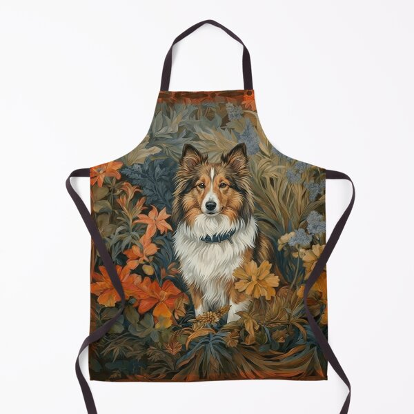 Item preview, Shetland Sheepdog Sheltie Botanical Garden Art designed and sold by AntiqueImages.