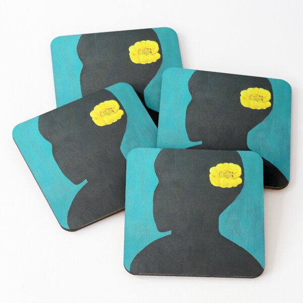 Item preview, Flower Boy Silhouette - Minimalist Yellow Floral Art designed and sold by AliAltinelArt.