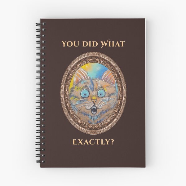 Item preview, Shocked Cat Portrait "You Did What Exactly" Hand-Drawn Pastel Ink Art Print designed and sold by Vesivariart.
