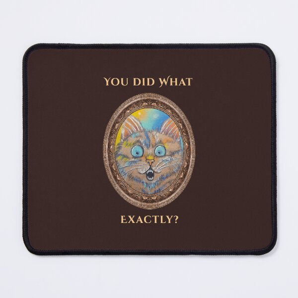 Item preview, Shocked Cat Portrait "You Did What Exactly" Hand-Drawn Pastel Ink Art Print designed and sold by Vesivariart.