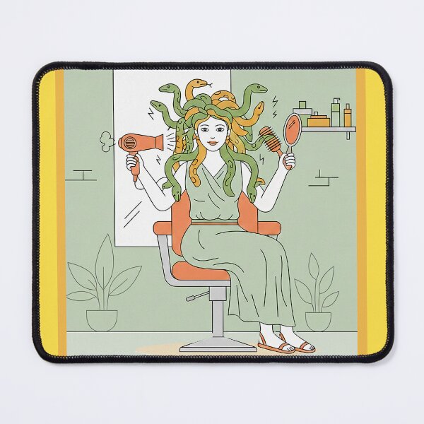 Item preview, Medusa The Hairdresser - Snake Charmer Salon | Funny Greek Mythology designed and sold by codex antique.