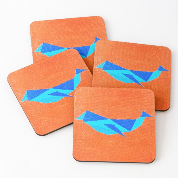Item preview, Geometric Blue Whale - Minimalist Ocean Aesthetic designed and sold by AliAltinelArt.