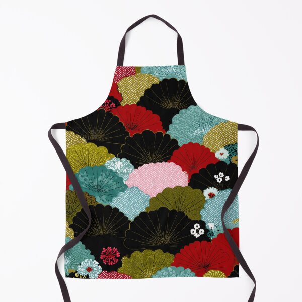Item preview, Traditional Japanese Fan Pattern Floral Art designed and sold by NicolasGlowArt.
