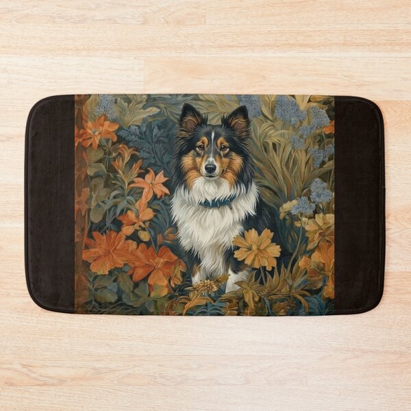 Item preview, Shetland Sheepdog Art Nouveau Floral Sheltie Dog designed and sold by AntiqueImages.