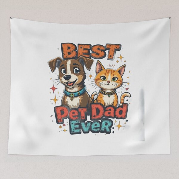 Item preview, Best Pet Dad Ever Funny Dog And Cat Pet Lover T-Shirt designed and sold by Amitabr14.