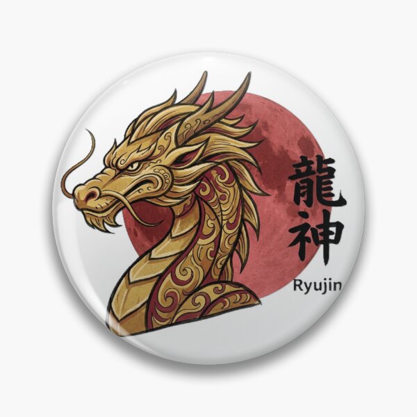 Item preview, Golden Ryujin Japanese Dragon God Spirit Art designed and sold by SakuraMarket26.