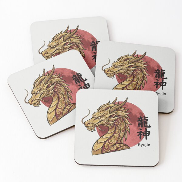 Item preview, Golden Ryujin Japanese Dragon God Spirit Art designed and sold by SakuraMarket26.