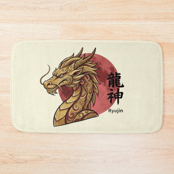 Item preview, Golden Ryujin Japanese Dragon God Spirit Art designed and sold by SakuraMarket26.