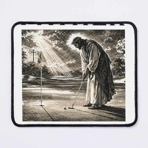 Item preview, Golfing Humour, Faith artwork, Jesus Father help putting  designed and sold by Lunevalleyart.