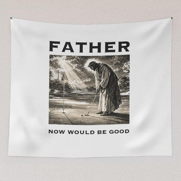 Item preview, Golfing Humour, Faith artwork, Jesus Father help putting  designed and sold by Lunevalleyart.