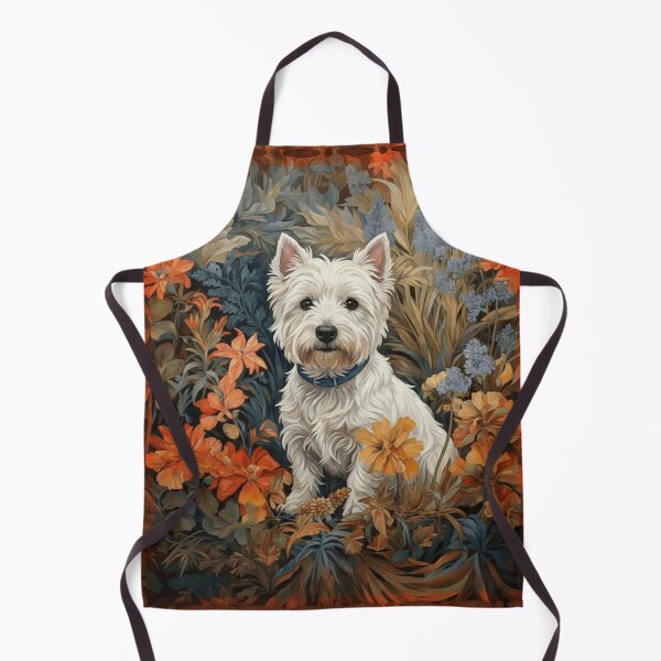Item preview, Charming Westie Dog Floral Tapestry Illustration designed and sold by AntiqueImages.
