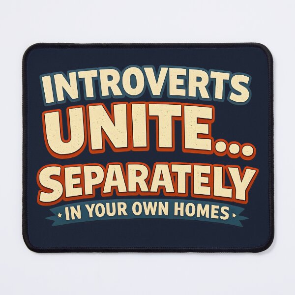 Item preview, Introverts Unite… Separately – Funny Retro Introvert Quote designed and sold by blankTeeShirt.