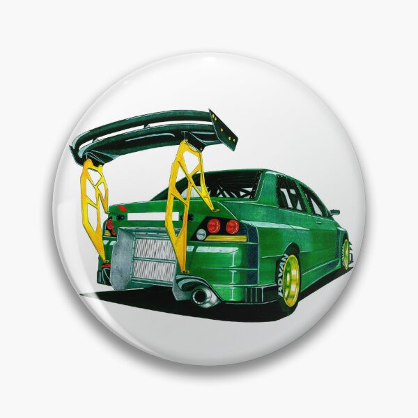 Item preview, Exclusive drawing legendary jdm car green Lancer Evolution 9 with 4G63 Turbo engine designed and sold by Cars23.