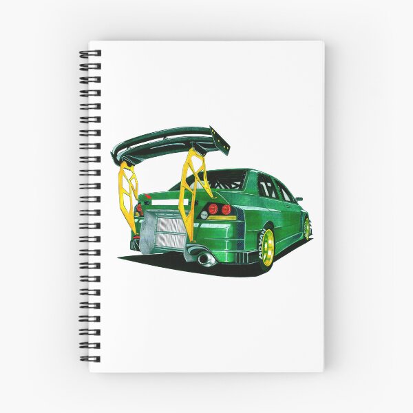 Item preview, Exclusive drawing legendary jdm car green Lancer Evolution 9 with 4G63 Turbo engine designed and sold by Cars23.