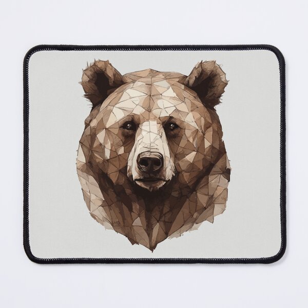 Item preview, Geometric Mosaic Grizzly – Modern Animal Art designed and sold by Tklezardesigns.
