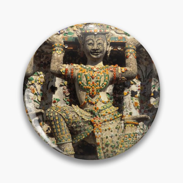 Item preview, Ceramic stuccowork depicting detailed figures at Wat Arun in Bangkok Thailand designed and sold by Kevin Miller Photography.