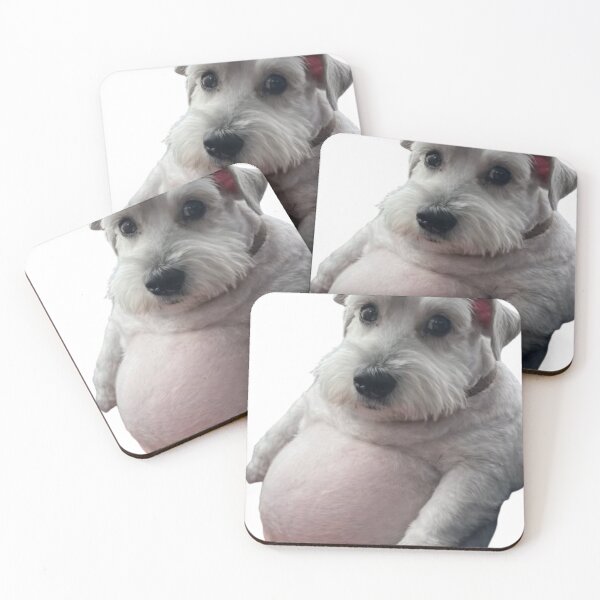 Item preview, Gray Schnauzer puppy with a giant belly designed and sold by NF Designs Studio DTF.