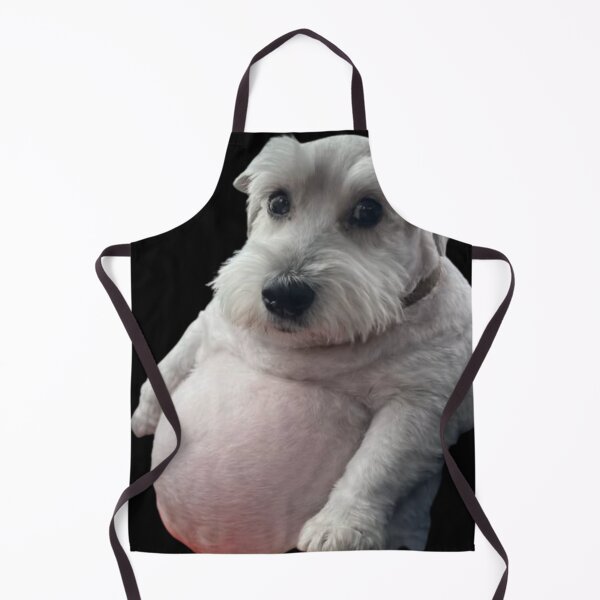 Item preview, Gray Schnauzer puppy with a giant belly designed and sold by NF Designs Studio DTF.
