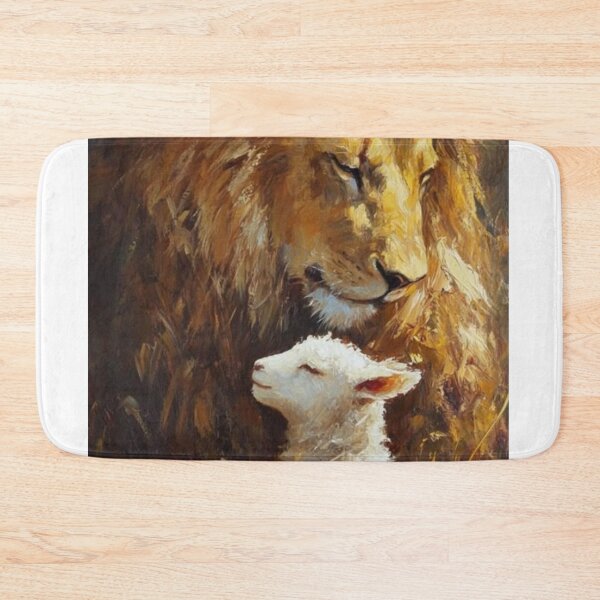 Item preview, Jesus Is The Way – Lion and Lamb Christian Faith Art Print, Spiritual Biblical Wall Decor designed and sold by Jesus-istheway.