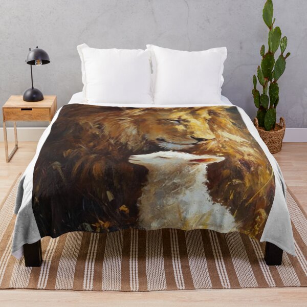 Item preview, Jesus Is The Way – Lion and Lamb Christian Faith Art Print, Spiritual Biblical Wall Decor designed and sold by Jesus-istheway.