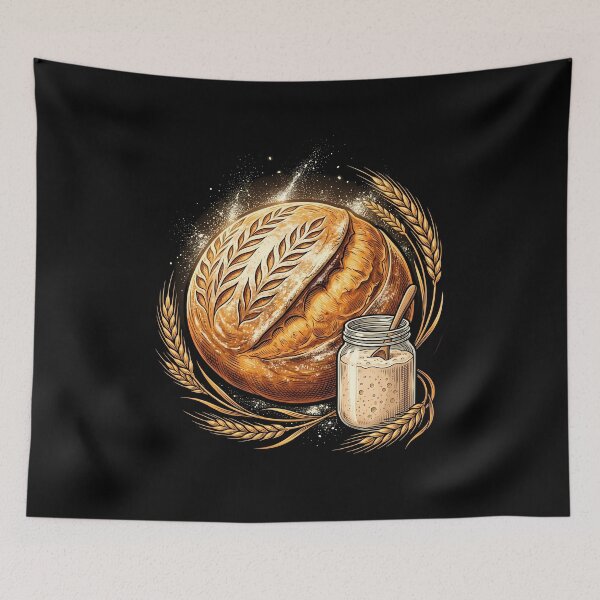 Item preview, Artisan Sourdough Bread & Starter | Vintage Home Baker Art designed and sold by PiotrT.