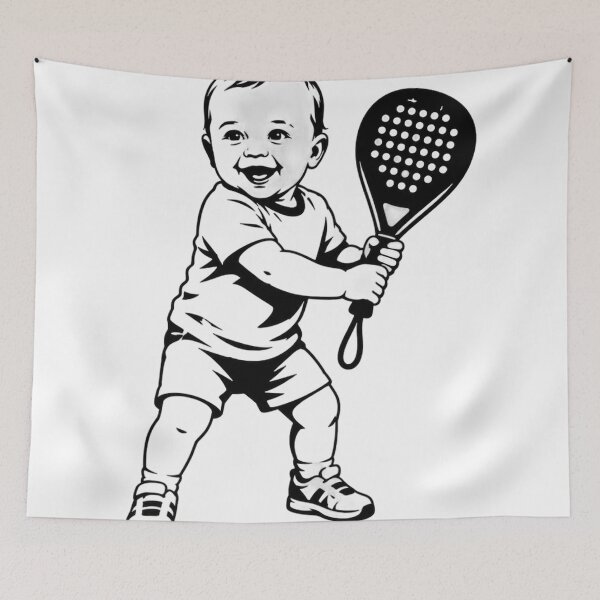 Item preview, Baby Padel Player Black and White designed and sold by ticzla95.