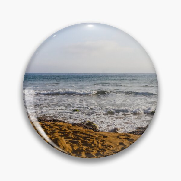 Item preview, Sandy Beach Shoreline With Gentle Waves, Rocky Tide Pools And Clear Blue Sky designed and sold by Nmallia.
