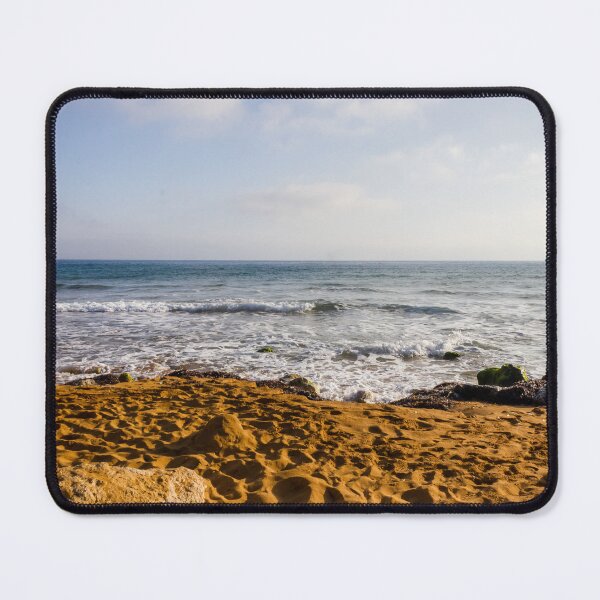 Item preview, Sandy Beach Shoreline With Gentle Waves, Rocky Tide Pools And Clear Blue Sky designed and sold by Nmallia.