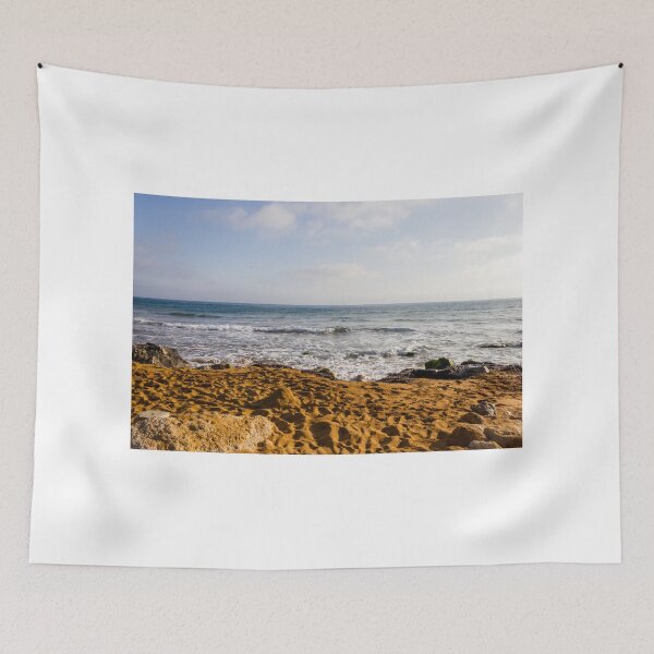 Item preview, Sandy Beach Shoreline With Gentle Waves, Rocky Tide Pools And Clear Blue Sky designed and sold by Nmallia.