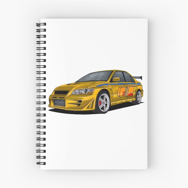 Item preview, Exclusive drawing legendary movie jdm car yellow Lancer Evolution 7 CT9A with 4G63T Turbo engine designed and sold by Cars23.