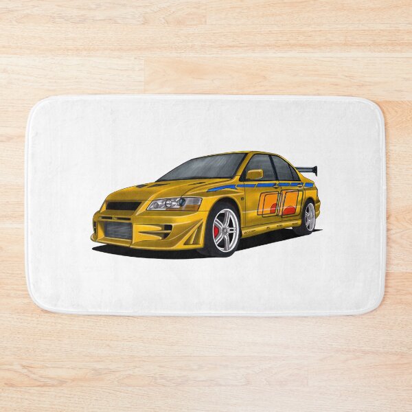 Item preview, Exclusive drawing legendary movie jdm car yellow Lancer Evolution 7 CT9A with 4G63T Turbo engine designed and sold by Cars23.