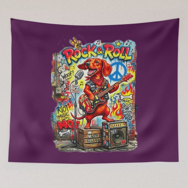 Item preview, Rock 'n' roll dachshund. designed and sold by design7mylavica.