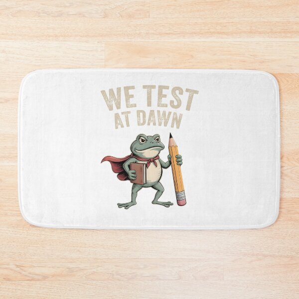 Item preview, We Test At Dawn Funny Frog Academic Hero designed and sold by PrintAtelier.