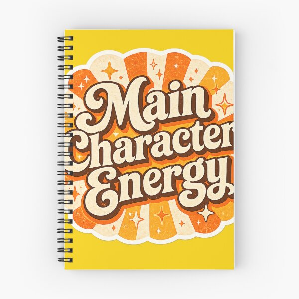 Item preview, Main Character Energy – Retro Sunburst Typographic Art | Empowerment Gift designed and sold by irfanshikh.