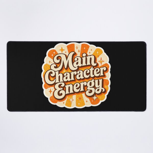 Item preview, Main Character Energy – Retro Sunburst Typographic Art | Empowerment Gift designed and sold by irfanshikh.