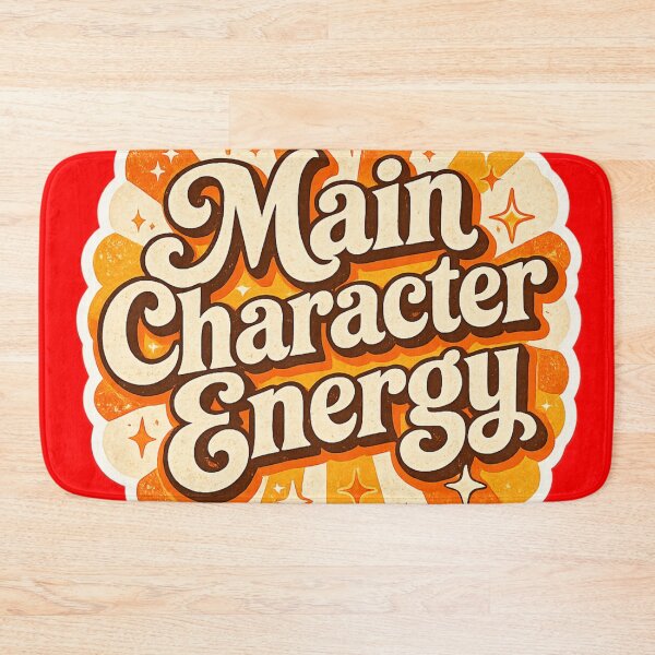 Item preview, Main Character Energy – Retro Sunburst Typographic Art | Empowerment Gift designed and sold by irfanshikh.