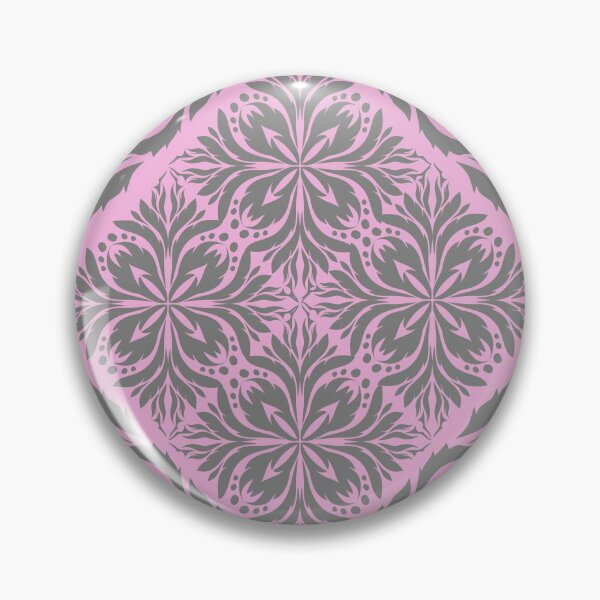 Item preview, Elegant Pink and Grey Damask Floral Pattern Background designed and sold by AdesignbyG.