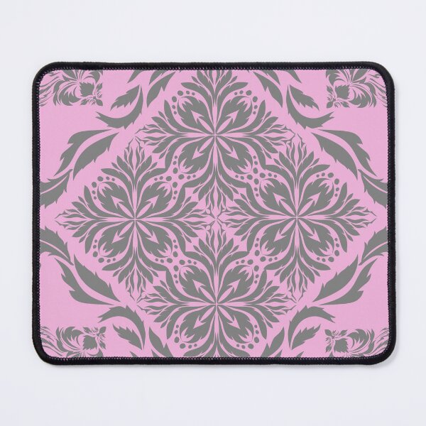 Item preview, Elegant Pink and Grey Damask Floral Pattern Background designed and sold by AdesignbyG.
